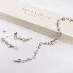Ivory & Co Ivory and Co Belgravia Perle und Kristall Tropfen Hochzeit Ohrringe* Geschenke Für Die Braut | Vintage Hochzeitsschmuck
