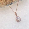 Ivory & Co Ivory and Co Belmont Kristall-Anhänger-Halskette (Rose Gold)* Geschenke Für Brautjungfern | Kristall-hochzeitsschmuck