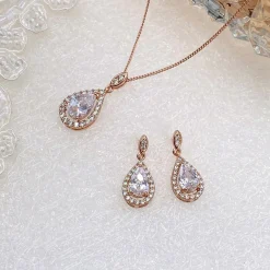 Ivory & Co Ivory and Co Belmont Rose Gold Kristall Brautschmuck Set* Geschenke Für Die Mutter Des Bräutigams | Geschenke Für Die Mutter Der Braut