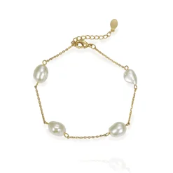 Ivory & Co Ivory and Co Bermuda Gold Barock Perle zierliche Kette Armbänder* Geschenke Für Die Mutter Des Bräutigams | Geschenke Für Die Mutter Der Braut