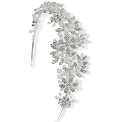 Ivory & Co Ivory and Co Blanche Kristallblüten und Perle Hochzeit Stirnband* Perlen-haarschmuck | Silberne Haar-accessoires