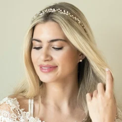 Ivory & Co Ivory and Co Bohemia Gold Zarte Perle und Kristall Haarstrang* Geschenke Für Brautjungfern | Geschenke Für Die Braut