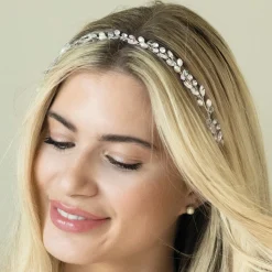 Ivory & Co Ivory and Co Bohemia Silber Zarte Perle und Kristall Haar Rebe* Geschenke Für Die Braut | Geschenke Für Brautjungfern