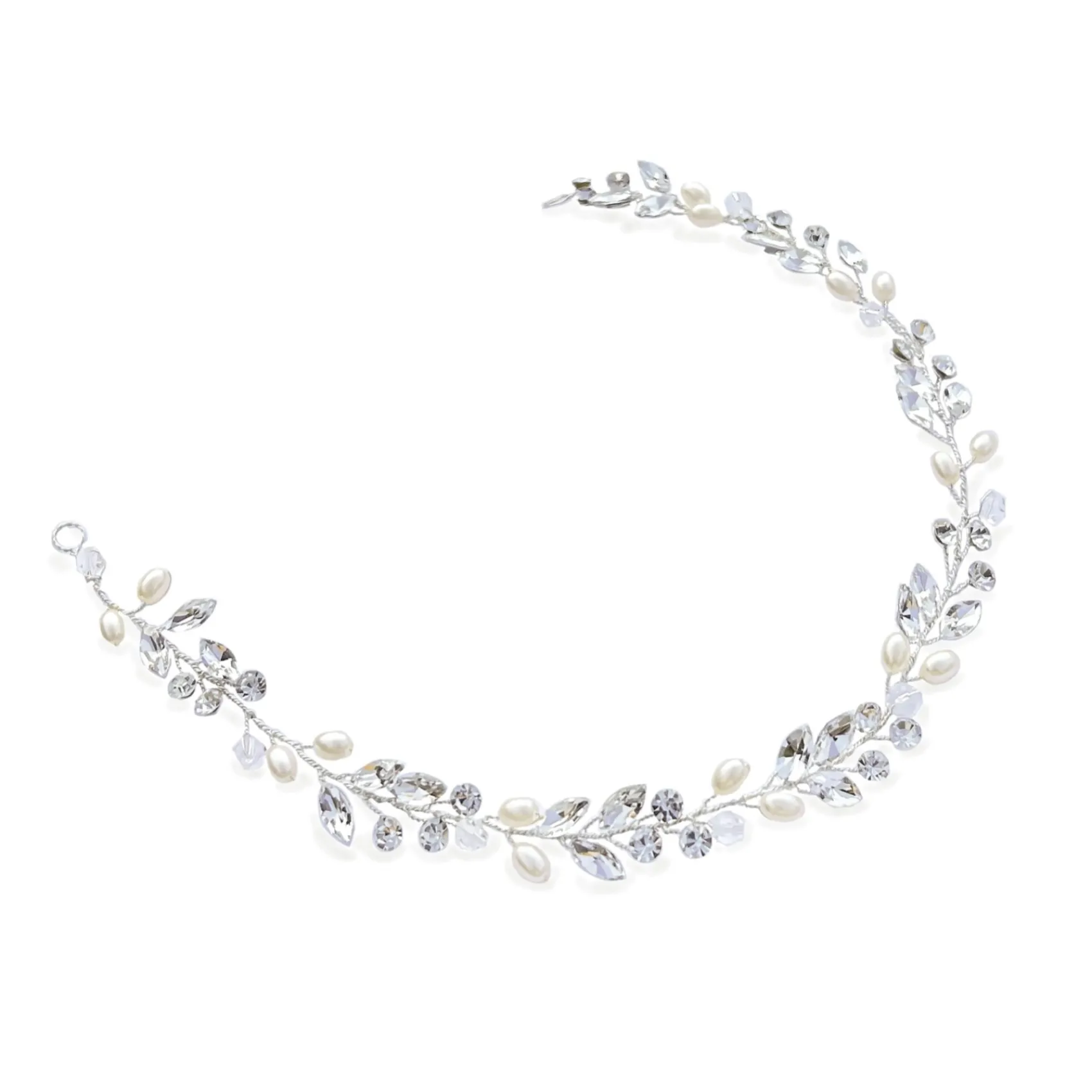 Ivory & Co Ivory and Co Bohemia Silber Zarte Perle und Kristall Haar Rebe* Geschenke Für Die Braut | Geschenke Für Brautjungfern