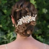 Ivory & Co Ivory and Co Botanica Champagner Gold und Blush Blumen Kopfstück* Perlen-haarschmuck | Haarschmuck In Roségold