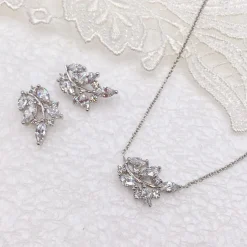 Ivory & Co Ivory and Co Cypress Vine of Leaves Brautschmuck-Set* Silberner Abschlussball-schmuck | Abschlussball-schmuck-sets