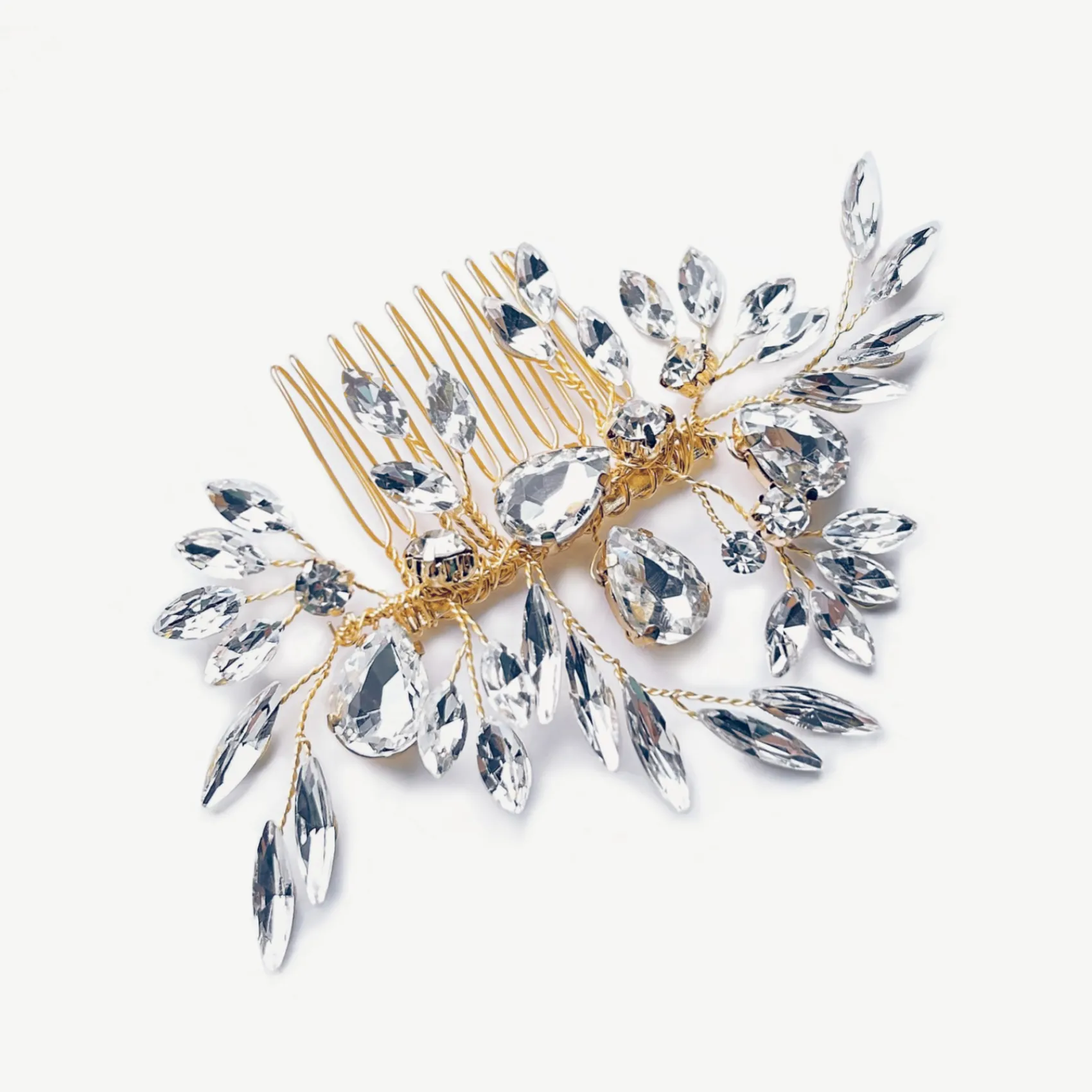 Ivory & Co Ivory and Co Diamant-Frost Gold Kristall-Haarkamm* Abschlussball Haarspangen & Kämme | Haarschmuck Aus Kristall
