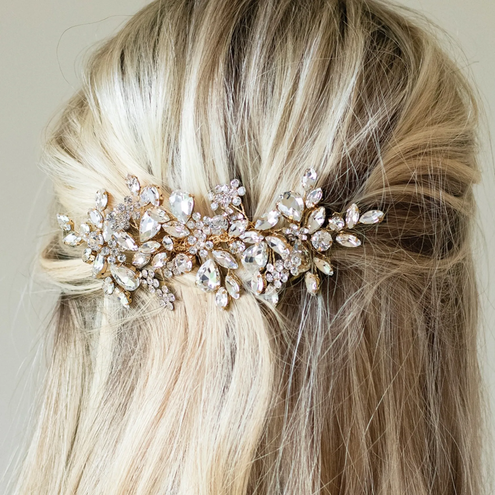 Ivory & Co Ivory and Co Gold Kristall verkrustet funkelnden Haarkamm* Abschlussball Haarspangen & Kämme | Vintage-kopfbedeckungen