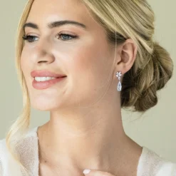 Ivory & Co Ivory and Co Harrogate Silber Kristall-Tropfen-Ohrringe* Silberner Abschlussball-schmuck | Abschlussball-ohrringe