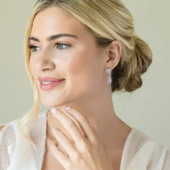 Ivory & Co Ivory and Co Harrogate Silber Kristall-Tropfen-Ohrringe* Silberner Abschlussball-schmuck | Abschlussball-ohrringe