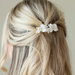 Ivory & Co Ivory and Co Holunderblüte Keramik Blumen zierlich Hochzeit Haarspange* Geschenke Für Blumenmädchen | Geschenke Für Brautjungfern