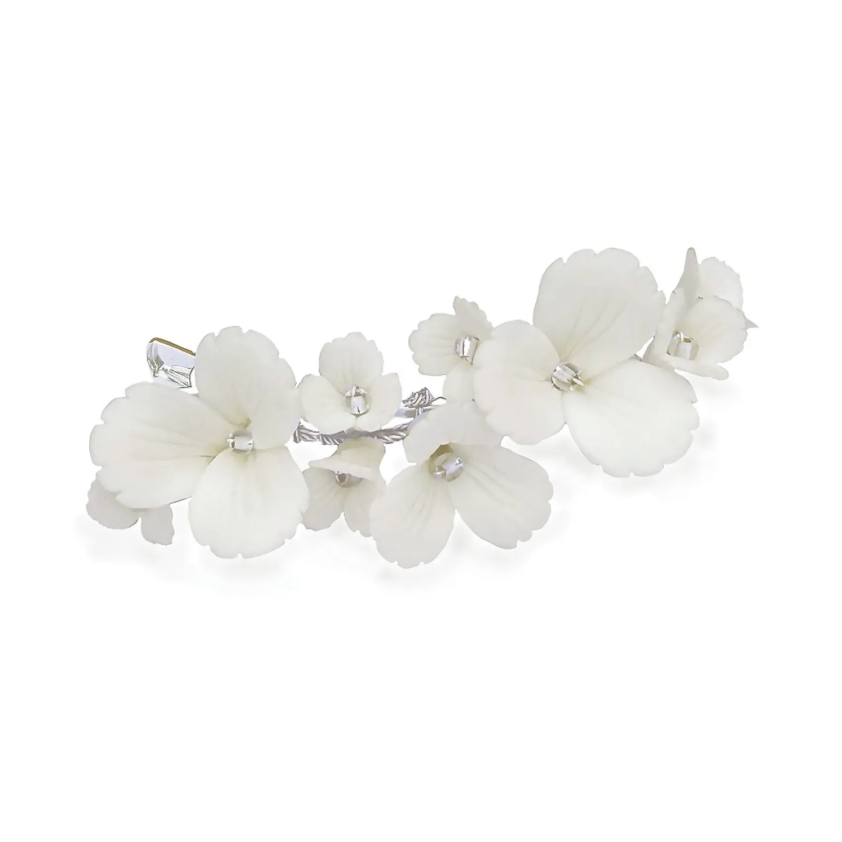 Ivory & Co Ivory and Co Holunderblüte Keramik Blumen zierlich Hochzeit Haarspange* Geschenke Für Blumenmädchen | Geschenke Für Brautjungfern