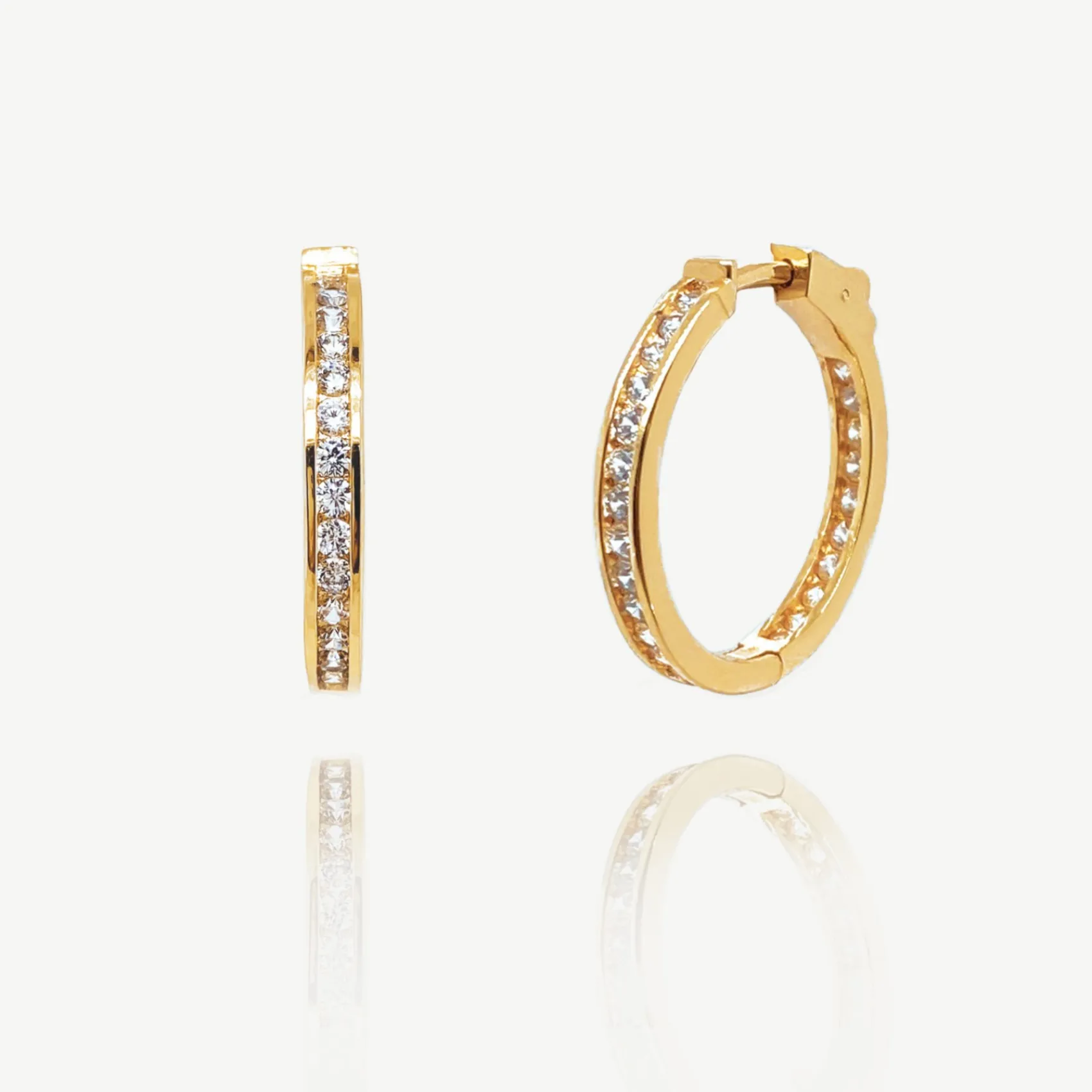 Ivory & Co Ivory and Co Kopenhagener Gold-Kristall-Reifen-Ohrringe* Goldener Abschlussball-schmuck | Abschlussball-ohrringe