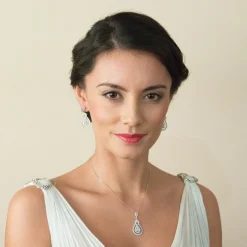 Ivory & Co Ivory and Co Lexington Kristall-Tropfen-Ohrringe zur Hochzeit* Silberner Abschlussball-schmuck | Abschlussball-ohrringe