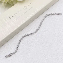 Ivory & Co Ivory and Co Manhattan Cubic Zirkonia Hochzeit Armband* Silberner Abschlussball-schmuck | Prom Armbänder