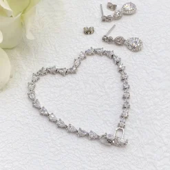 Ivory & Co Ivory and Co Manhattan Cubic Zirkonia Hochzeit Armband* Silberner Abschlussball-schmuck | Prom Armbänder