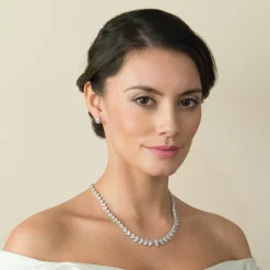 Ivory & Co Ivory and Co Manhattan kubischer Zirkonia Hochzeit Halskette* Geschenke Für Die Braut | Vintage Hochzeitsschmuck