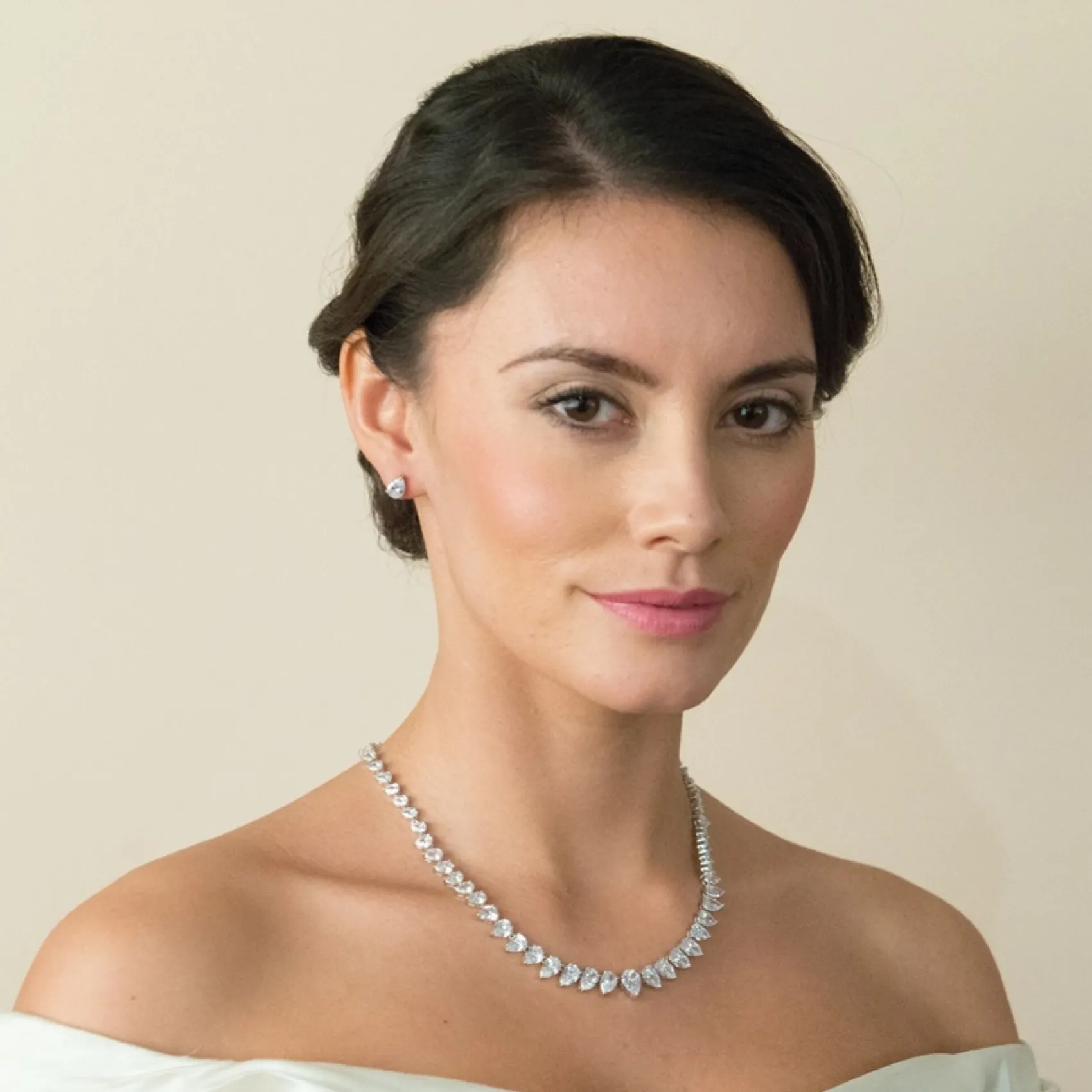 Ivory & Co Ivory and Co Manhattan kubischer Zirkonia Hochzeit Halskette* Geschenke Für Die Braut | Vintage Hochzeitsschmuck