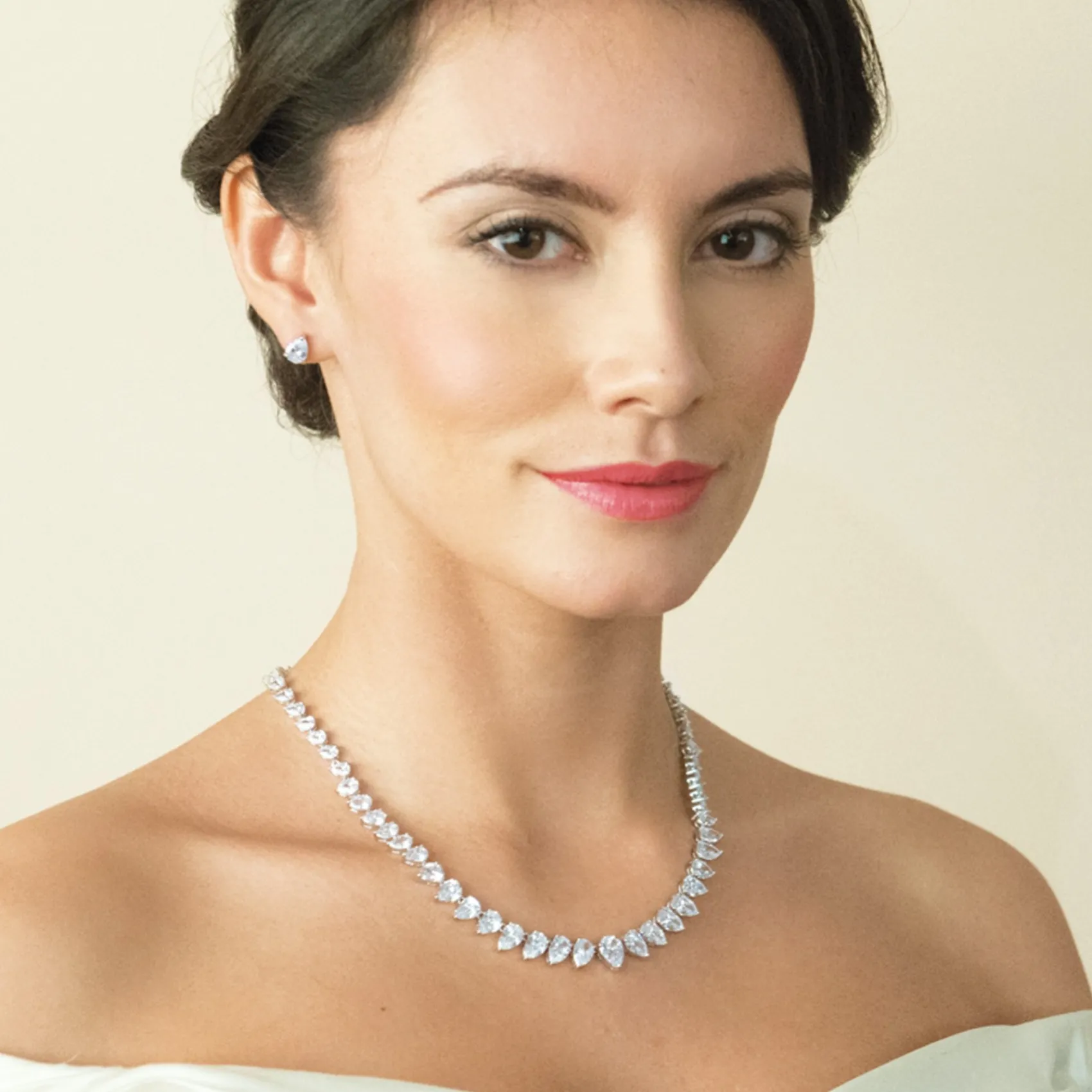 Ivory & Co Ivory and Co Manhattan kubischer Zirkonia Hochzeit Halskette* Geschenke Für Die Braut | Vintage Hochzeitsschmuck