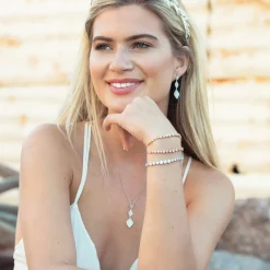 Ivory & Co Ivory and Co Marseille Silver Graduating Crystal Toggle-Armband* Silberner Abschlussball-schmuck | Prom Armbänder