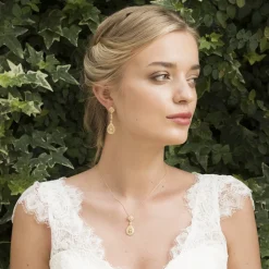 Ivory & Co Ivory and Co Mondsüchtig Gold Kristall Hochzeit Ohrringe* Goldener Abschlussball-schmuck | Abschlussball-ohrringe