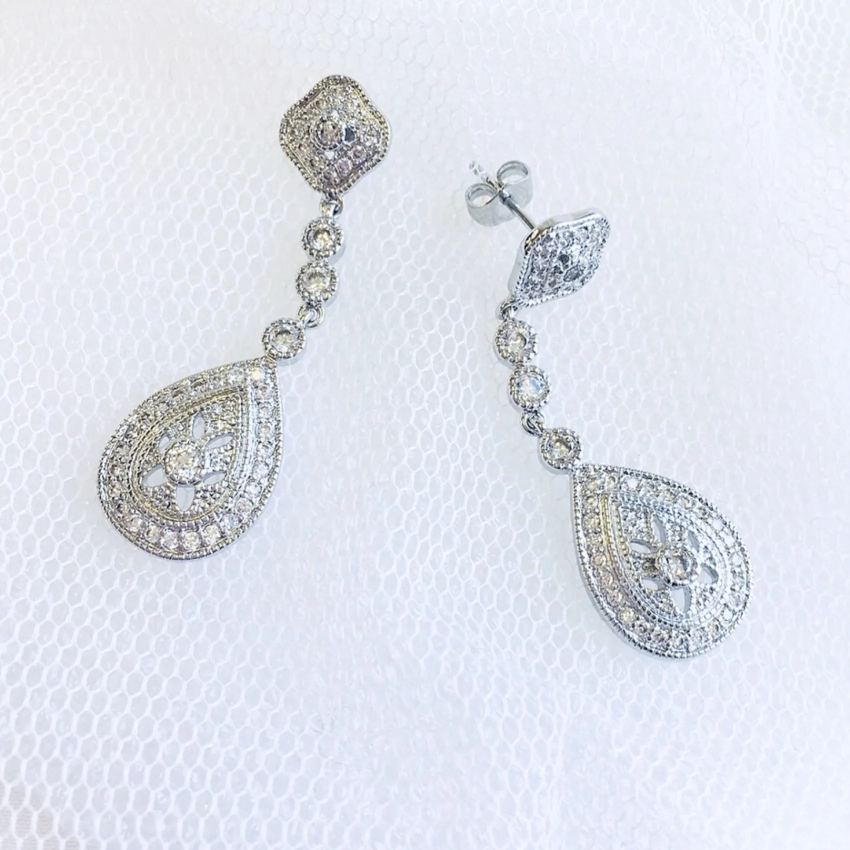 Ivory & Co Ivory and Co Mondsüchtig Kristall Hochzeit Ohrringe* Silberner Abschlussball-schmuck | Abschlussball-ohrringe
