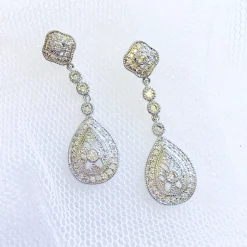 Ivory & Co Ivory and Co Mondsüchtig Kristall Hochzeit Ohrringe* Silberner Abschlussball-schmuck | Abschlussball-ohrringe