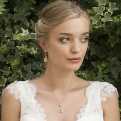 Ivory & Co Ivory and Co Mondsüchtig Rose Gold Kristall Hochzeit Ohrringe* Geschenke Für Die Braut | Vintage Hochzeitsschmuck