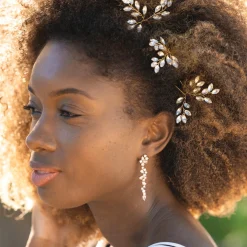 Ivory & Co Ivory and Co Moonspray Gold Kristallspray Haarnadel Set* Abschlussball Haarspangen & Kämme | Haarschmuck Aus Kristall
