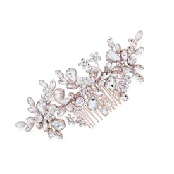 Ivory & Co Ivory and Co Rose Gold Kristall verkrustet funkelnden Haarkamm* Abschlussball Haarspangen & Kämme | Vintage-kopfbedeckungen