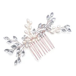 Ivory & Co Ivory and Co Rose Gold Shimmer Dainty Crystal and Pearl Haarkamm* Geschenke Für Brautjungfern | Geschenke Für Die Braut