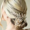 Ivory & Co Ivory and Co Silber Seaspray Perlen Cluster Braut Haar Kamm* Perlen-haarschmuck | Silberne Haar-accessoires