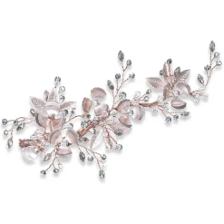 Ivory & Co Ivory and Co Siren Rose Gold emailliert Floral Braut Haarspange* Haarschmuck In Roségold | Hochzeit Haarnadeln & Haarspangen