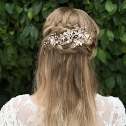 Ivory & Co Ivory and Co Siren Rose Gold emailliert Floral Braut Haarspange* Haarschmuck In Roségold | Hochzeit Haarnadeln & Haarspangen