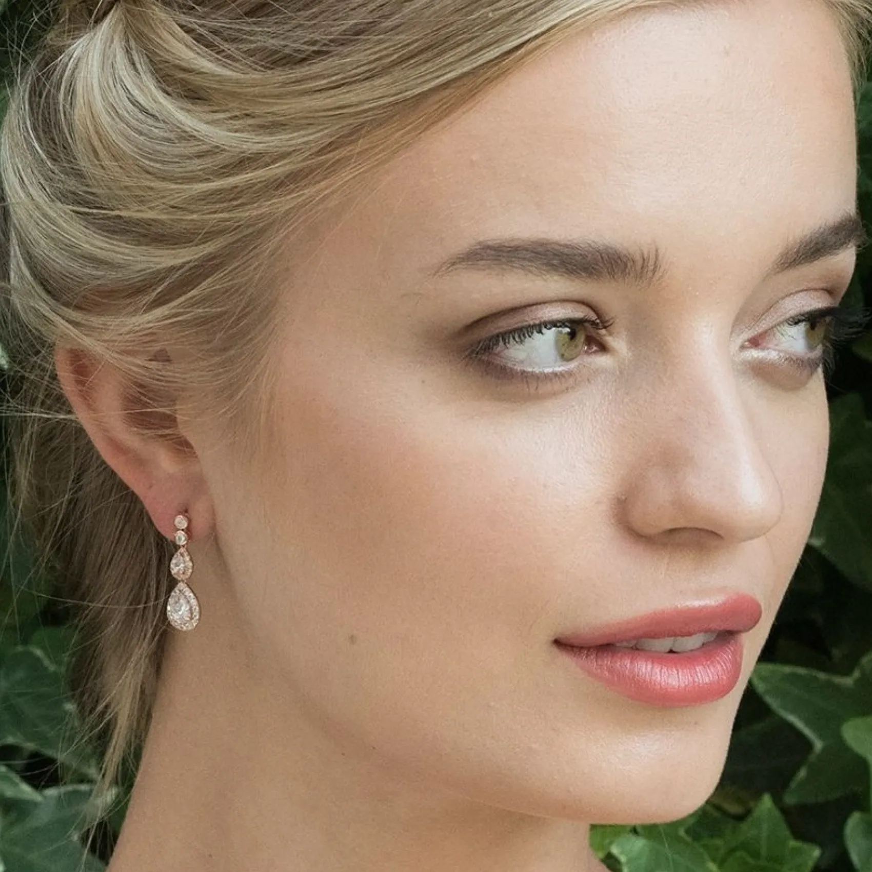 Ivory & Co Ivory and Co Sorbonne Kristall-Ohrringe mit Tropfen (Rose Gold)* Geschenke Für Brautjungfern | Geschenke Für Die Braut