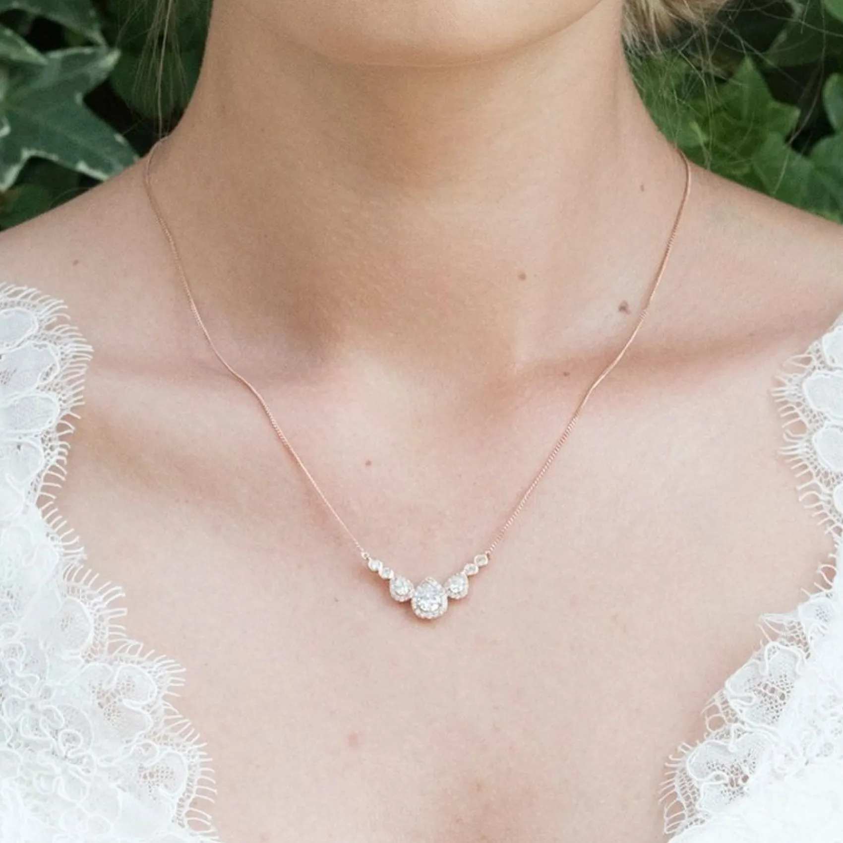 Ivory & Co Ivory and Co Sorbonne Kristall-Hochzeitskette (Rose Gold)* Geschenke Für Brautjungfern | Geschenke Für Die Braut