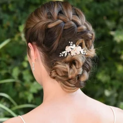 Ivory & Co Ivory and Co Spirit Blassrosa Blüten und Kristall Haarspange* Geschenke Für Brautjungfern | Haarschmuck Aus Kristall