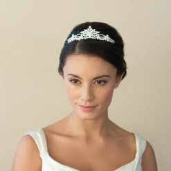 Ivory & Co Ivory and Co Stephanie Floral Kristall Braut Tiara* Haarschmuck Aus Kristall | Silberne Haar-accessoires