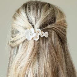 Ivory & Co Ivory and Co Tigerlilie Keramik Floral Cluster Gold Haarspange* Gold-haar-accessoires | Haarschmuck Für Blumenmädchen