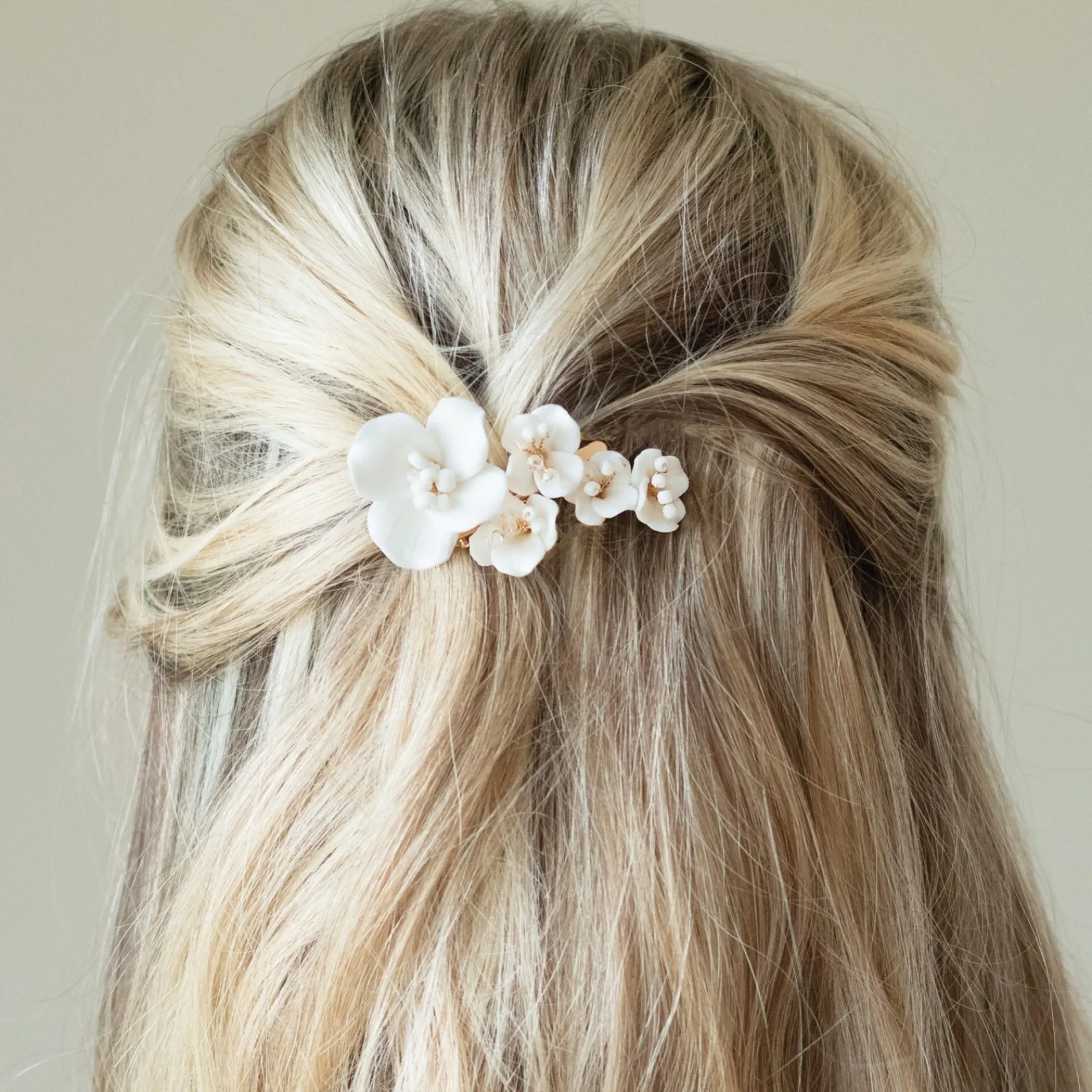Ivory & Co Ivory and Co Tigerlilie Keramik Floral Cluster Gold Haarspange* Gold-haar-accessoires | Haarschmuck Für Blumenmädchen