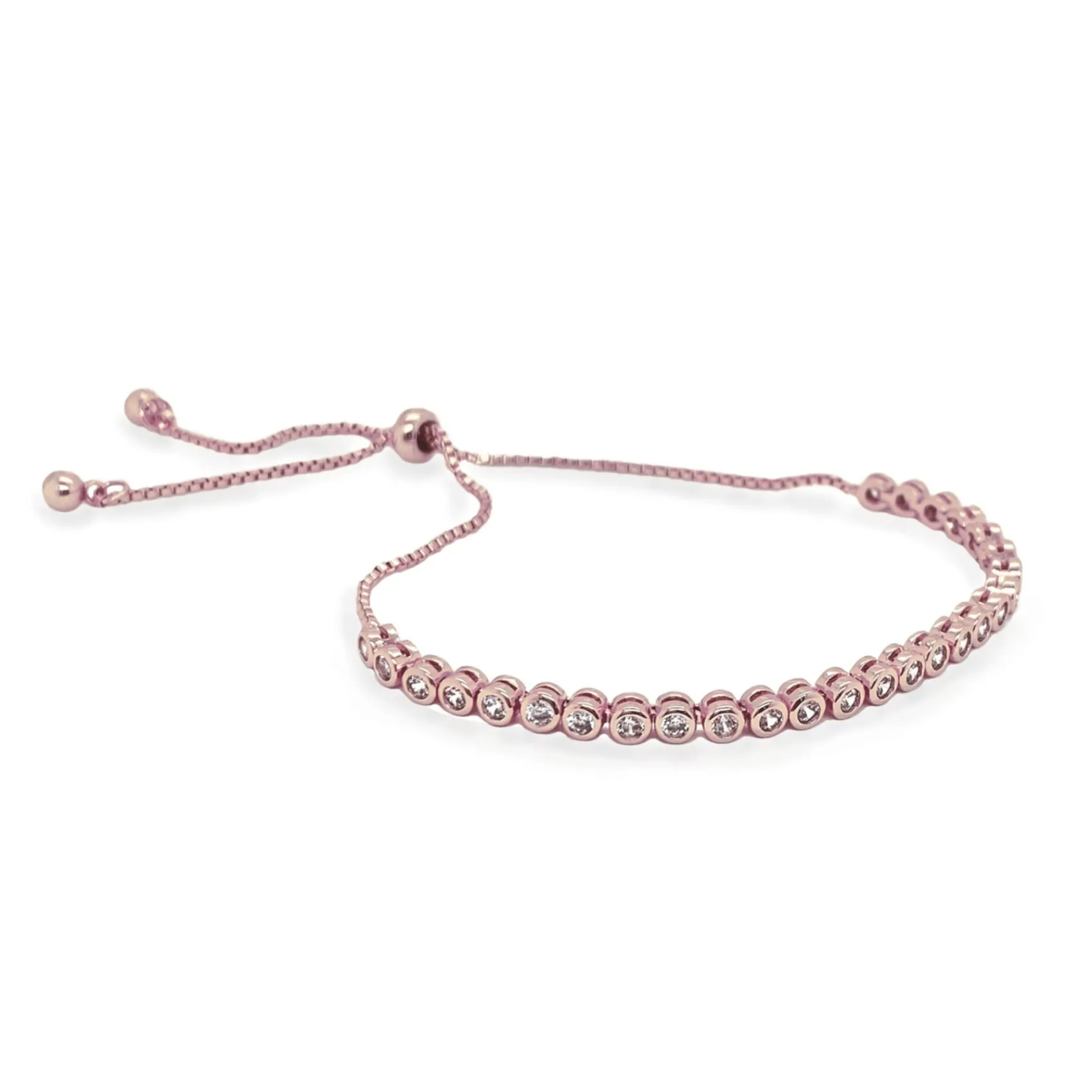 Ivory & Co Ivory and Co Tivoli Rose Gold Zierliches Kristall Toggle-Armband* Geschenke Für Blumenmädchen | Geschenke Für Brautjungfern