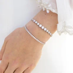 Ivory & Co Ivory and Co Tivoli Silber zierlichen Kristall Toggle-Armband* Silberner Abschlussball-schmuck | Prom Armbänder