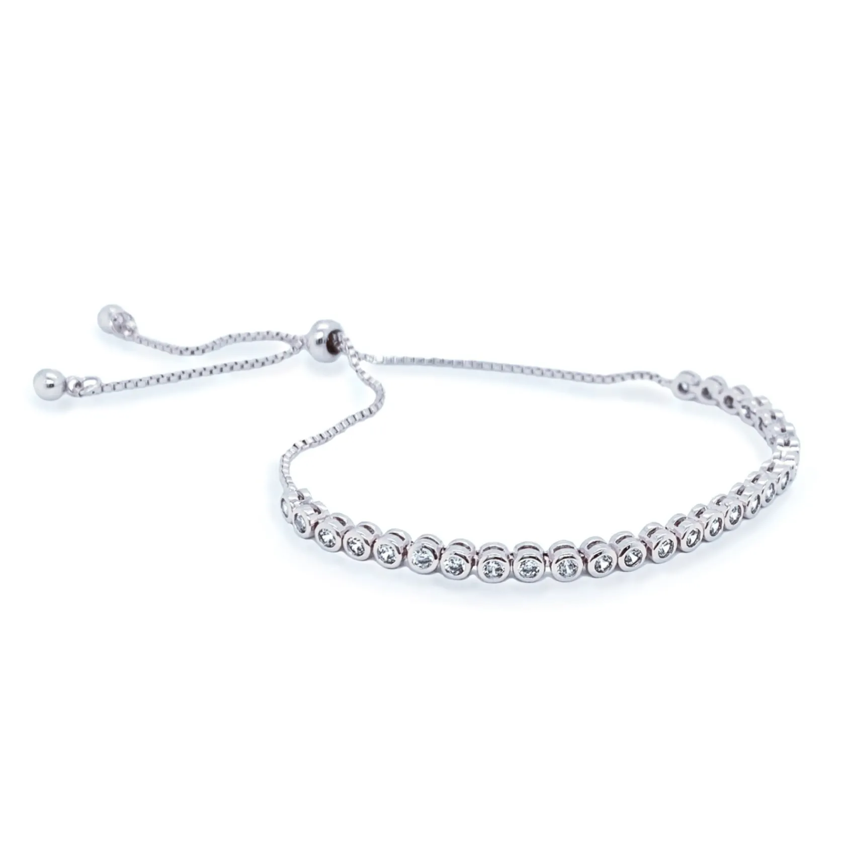 Ivory & Co Ivory and Co Tivoli Silber zierlichen Kristall Toggle-Armband* Silberner Abschlussball-schmuck | Prom Armbänder