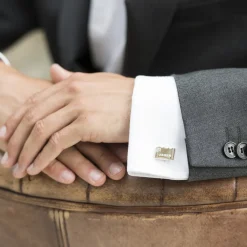 Ivory & Co Ivory and Co Usher Manschettenknöpfe mit Kristall-Detail* Geschenke Für Den Bräutigam | Hochzeit Manschettenknöpfe