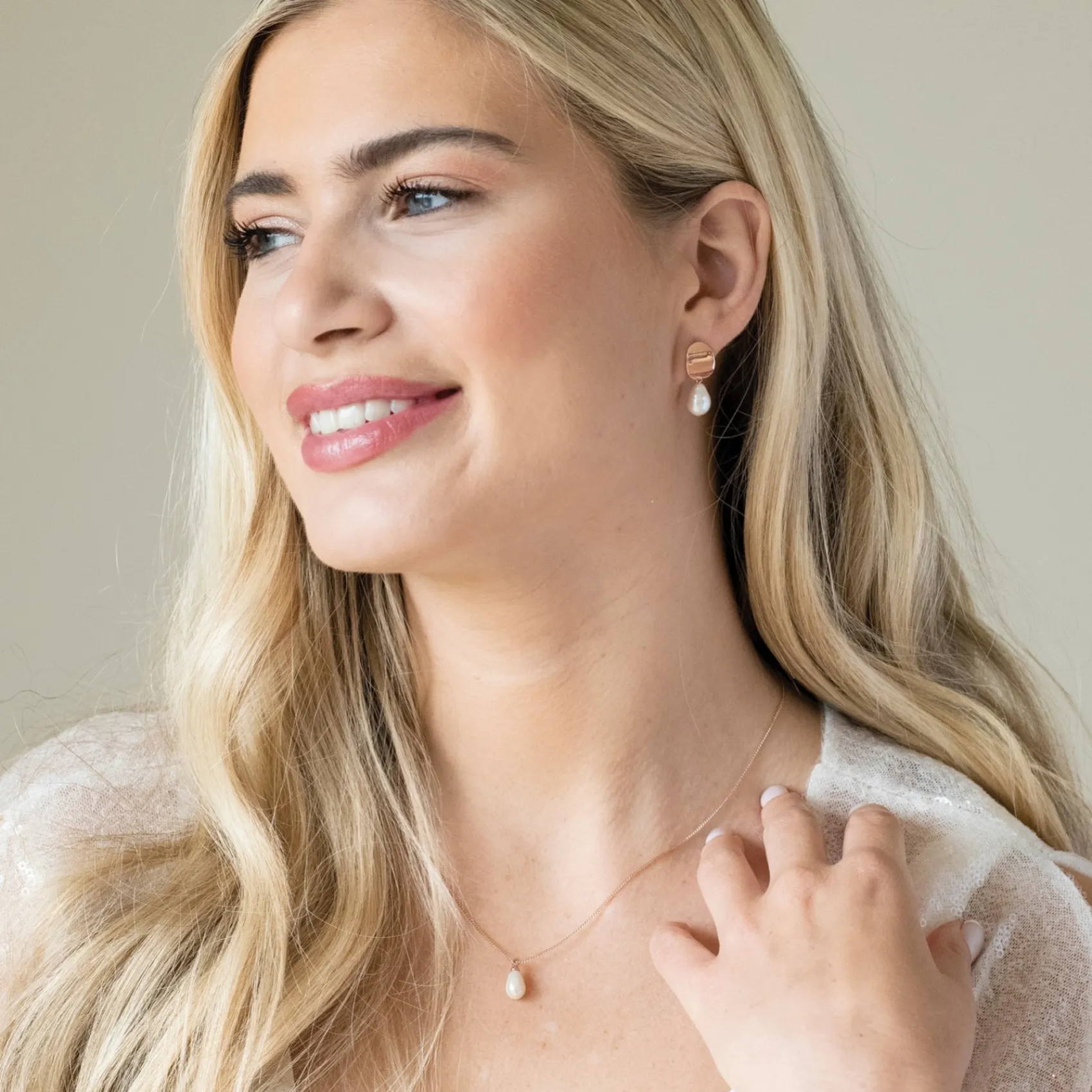 Ivory & Co Ivory and Co Westbury Rose Gold Perle Tropfen Anhänger* Geschenke Für Die Mutter Des Bräutigams | Geschenke Für Die Mutter Der Braut