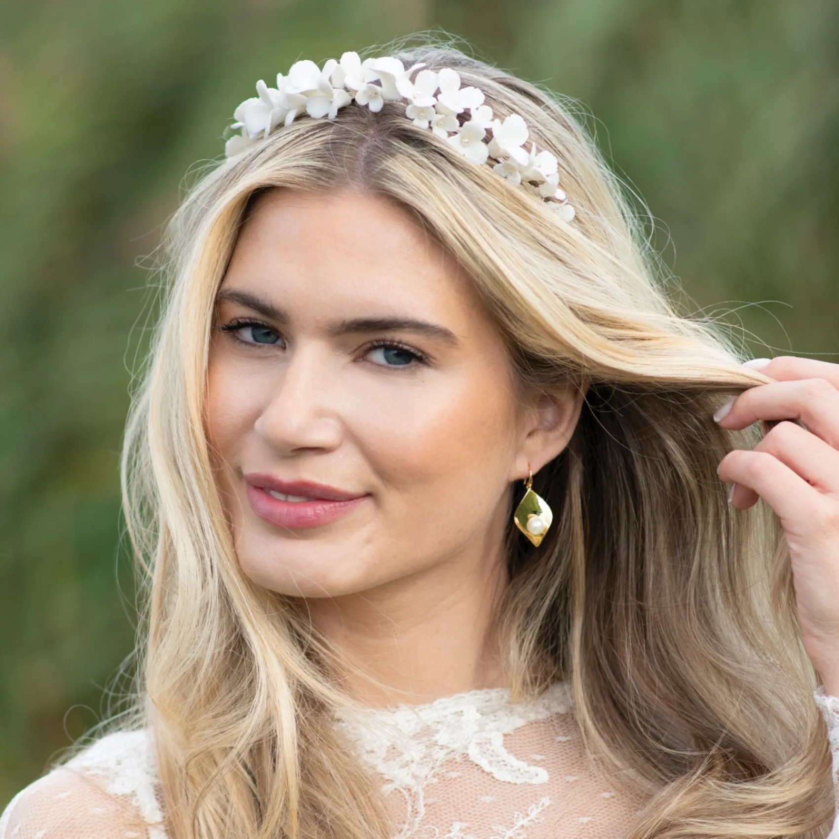 Ivory & Co Ivory and Co Wildflower Keramik und Perle Floral Hochzeit Kopfstück* Silberne Haar-accessoires | Hochzeit Kopfbedeckungen