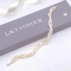 Lace & Favour Katarina Gedrehtes Süßwasserperlen-Armband* Geschenke Für Die Mutter Des Bräutigams | Geschenke Für Die Mutter Der Braut