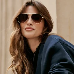 Katie Loxton Bali Gold Aviator-Sonnenbrille*Damen Damensonnenbrillen | Flitterwochengeschenke