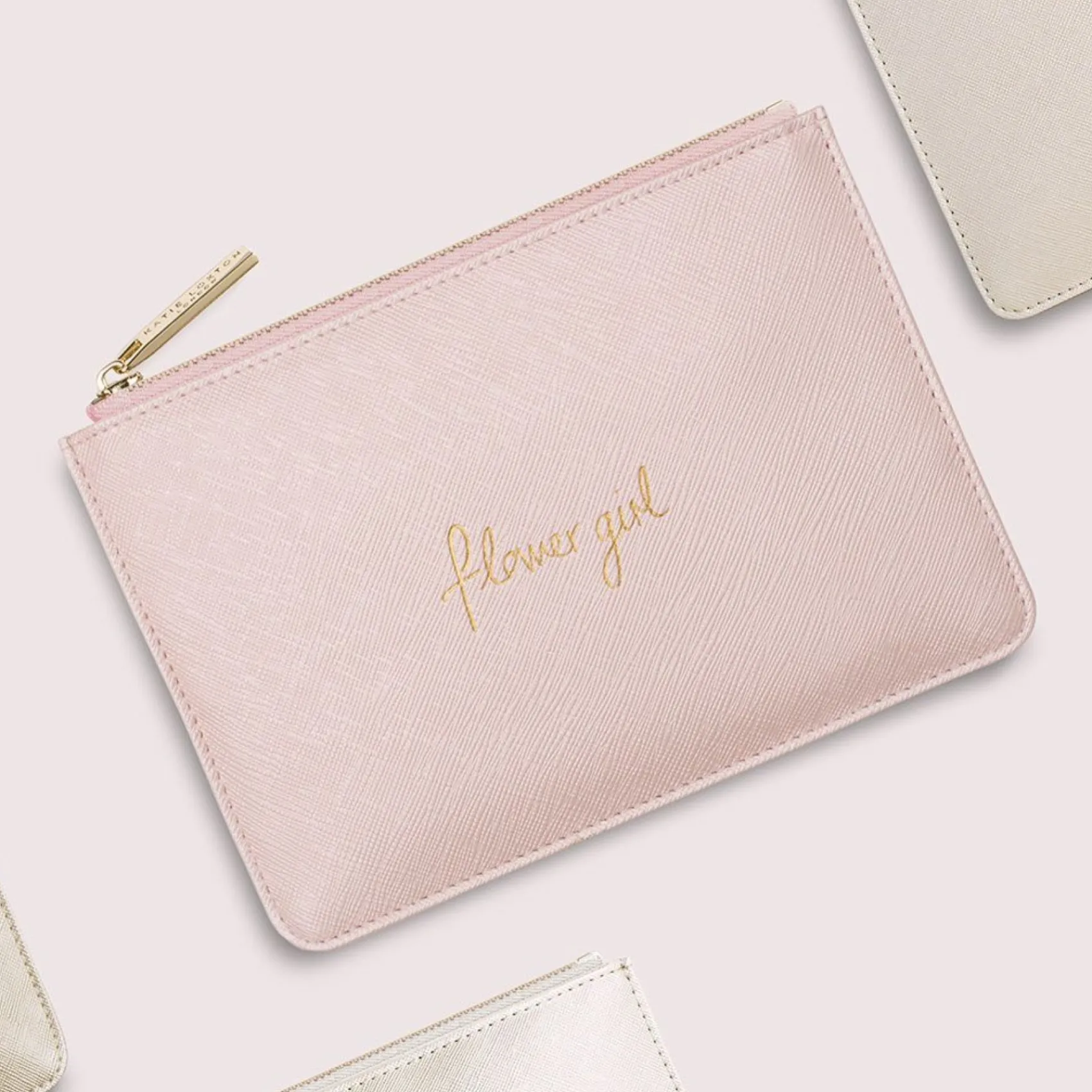 Katie Loxton blumenmädchen" Metallic Rosa Mini Perfect Pouch* Sentiment-säckchen | Geschenke Für Blumenmädchen