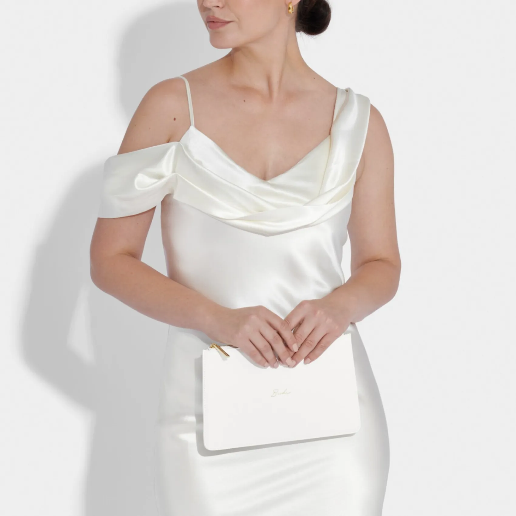 Katie Loxton 'Bride' White Sentiment Pouch* Sentiment-säckchen | Verlobungsgeschenke